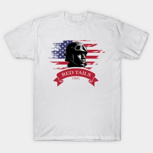 Red Tails Tuskegee Airmen WW2 pilot T-Shirt